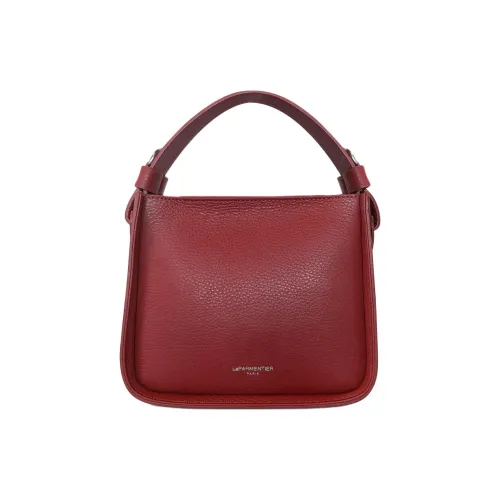 Le Parmentier Hammered Текстура Кожа Сумка через плечо Сумка Маленькая Женская Красная