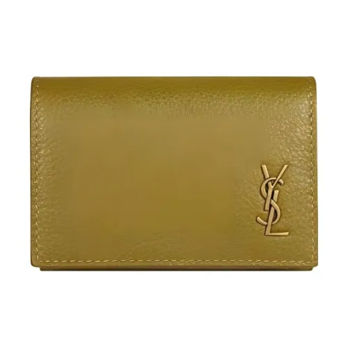 SAINT LAURENT Телячья кожа Кошелек Мужской Золотой