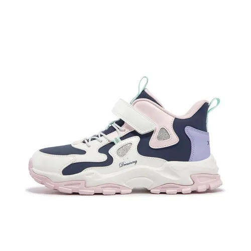 XTEP Slip-resistant Abrasion-resistant MID Топ Детская Туристическая Обувь Белый Розовый Подростки