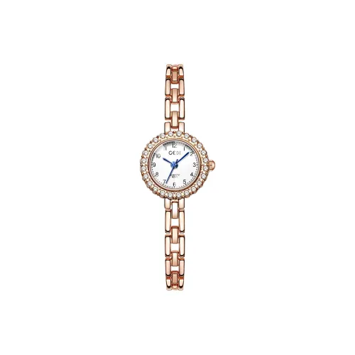 GEDI Кварцевый механизм Женские часы Розовый циферблат