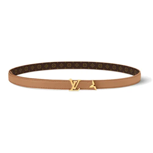 LOUIS VUITTON Letter Logo Smooth Clasp Кожаные ремни Женские Коричневый Ширина 2 см