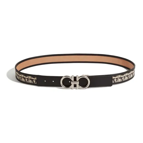 Ferragamo Ремни из коровьей кожи Мужской Черный 3,5CM