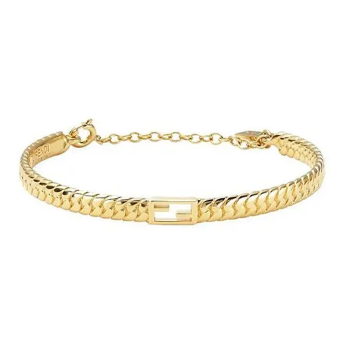 FENDI Металлические браслеты, золотой, унисекс