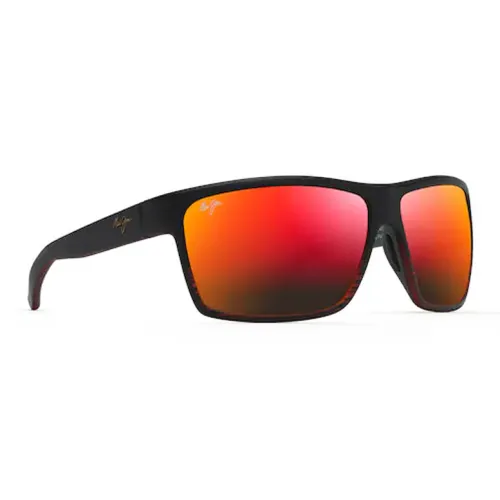 Maui Jim Вытяжные из нейлона Нерегулярная форма Солнцезащитные очки Мужские Черный Красный