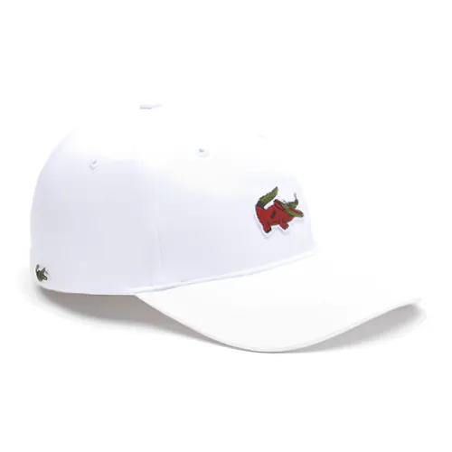 Кепки из хлопка с логотипом LACOSTE, белые, мужские