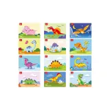 (Утолщенный, Независимый, Упаковка из 12 листов) Динозавр Мир