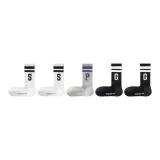 5 пар (Серый + 2 Черный + 2 Белый с черным)