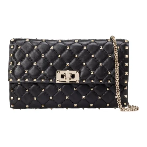 Valentino Кожа Сумка через плечо Сумка на плечо Женская Черная