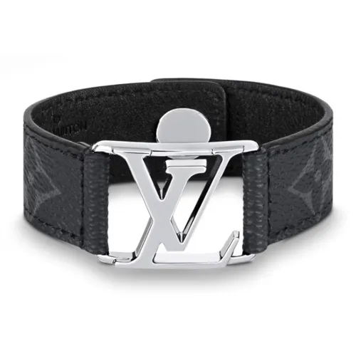 LOUIS VUITTON Hockenheim Металл Кожа Наручные повязки Унисекс Черный