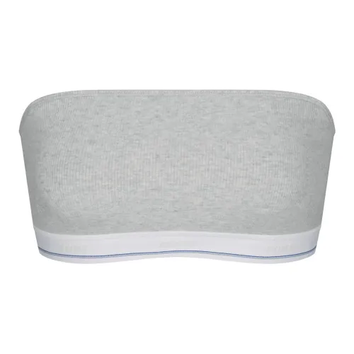 SKIMS FW24 COTTON Collection Хлопок Rib Бандо Бюстгальтер Женский 1 Пачка Светлый Фотиния Серый Полосы