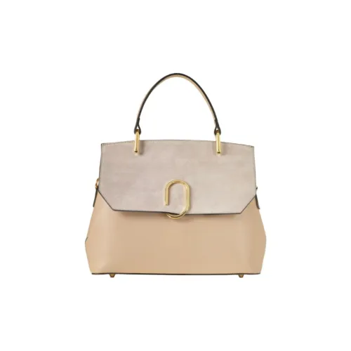 Le Parmentier Замша с кожаными вставками Сумка через плечо Сумка Обычная Женская Телесного цвета