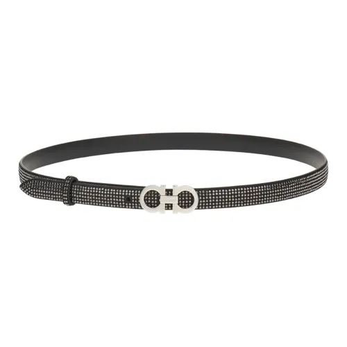 Ferragamo Gancini Ремни из коровьей кожи черные женские