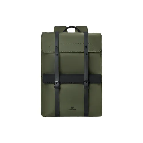 PIERRE CARDIN Ткань Синтетическая кожа Рюкзак Большой Унисекс Черный Зеленый