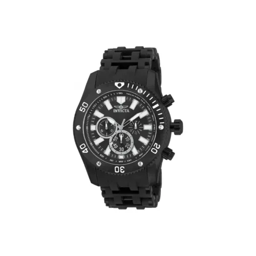 INVICTA Кварцевый механизм Мужские часы 50 мм Черный