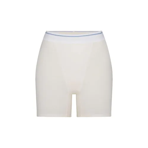 SKIMS FW24 COTTON Collection Хлопок Rib Boxers Женские Marble Stripe Мраморные Полосы