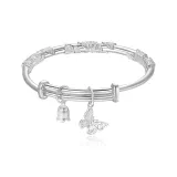 Цветочное великолепие, браслет с бабочкой