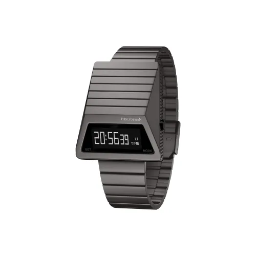 IB BENLYDESIGN S40002S2 Электронный Механизм Нержавеющая Сталь Ремешок Часы Унисекс Черный Циферблат