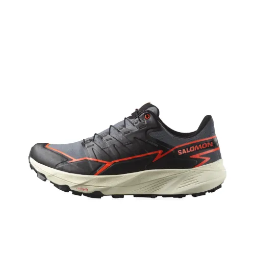 SALOMON Thundercross Slip-resistant Abrasion-resistant Low-top Trail Running Shoes Men's Red Black SALOMON Thundercross Противоскользящие Износостойкие Низкие Кроссовки для Беговых Трасс Мужские Красный Черный