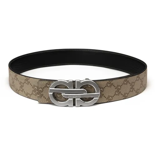 PIERRE CARDIN Топ Крупнозернистая текстура Коровья кожа Двойной Сided Ремень Ремень Подарок Boyfriend Мужской Черный 3,8 см