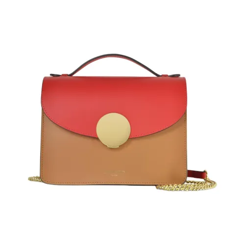 Le Parmentier Кожа Сумка Женская Красная с Карамельным