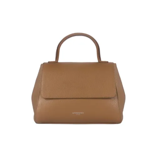 Le Parmentier Натуральная кожа Тисненая через плечо Сумка Сумка Обычная Женская Коньяк