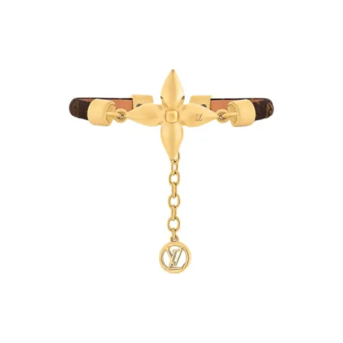 LOUIS VUITTON Холст Кожа Металл Браслеты Женские Золото