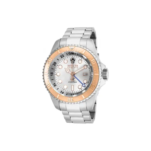 INVICTA Hydromax Collection Мужские часы Кварцевый механизм Ремешок из нержавеющей стали 52 мм Серебристый циферблат