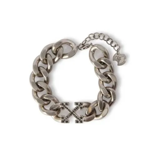 Off Белый Brass Bracelets Серебряный Мужской