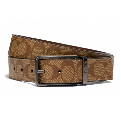 COACH ПУ (полиуретан) Искусственная кожа Ремни Коричнево-желтый Мужской