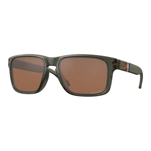 Oakley TR Memorial Plastic Rectangular Sunglasses Unisex Brown
