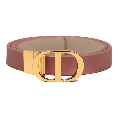 DIOR Коровья кожа Ремни Розовый/Умбра Женские