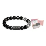 Мужской браслет с бусинами + коробка признания в любви + поздравительная открытка "Love Declaration"