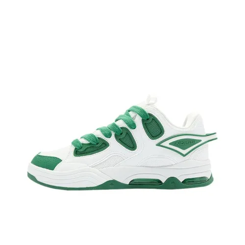 QIAODAN Нескользящий Легкий Низкий Топ Скейтборд Кроссовки Мужские Белые Зеленые