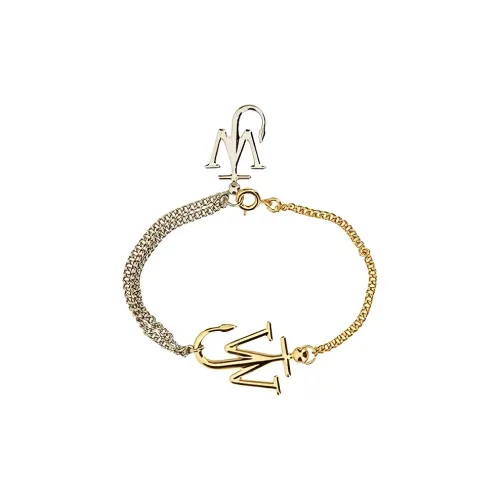 JW Anderson Brass Bracelets Золотой/серебристый Женские