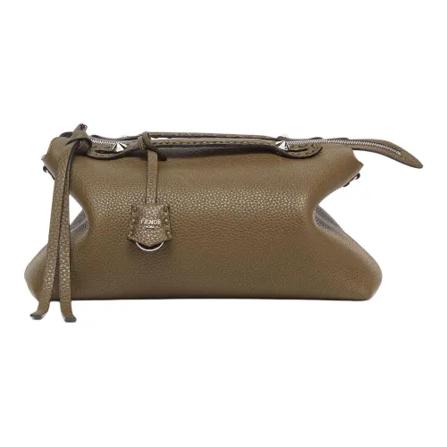 FENDI By The Way Series Телячья кожа Одно плечо Сумка Большая Женская Зеленая