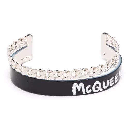 Alexander McQueen Браслеты из латанию Серебряный Мужской