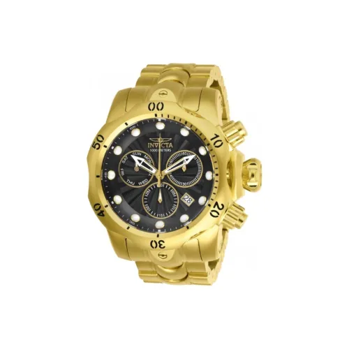 INVICTA Venom Collection Мужские часы Кварцевый механизм Ремешок из нержавеющей стали 53,7 мм Черный циферблат