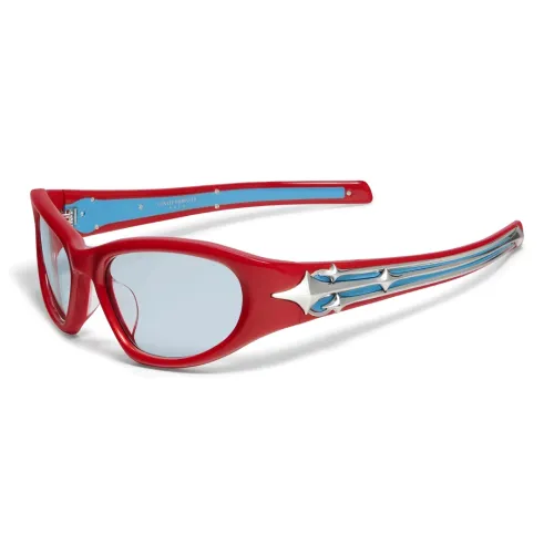 GENTLE MONSTER Paradox Пластиковая оправа Нерегулярная форма Солнцезащитные очки Унисекс Красный