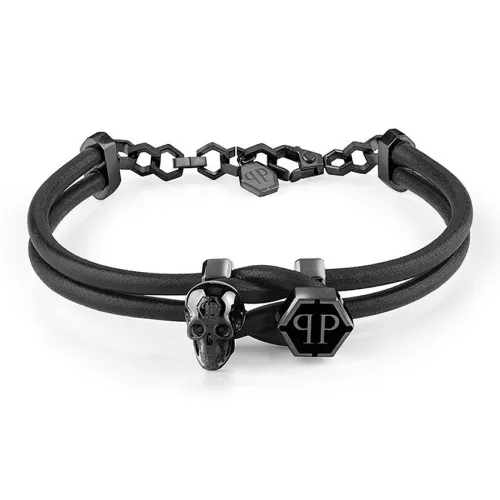 PHILIPP PLEIN Кожа Кристалл Браслеты Мужской Черный