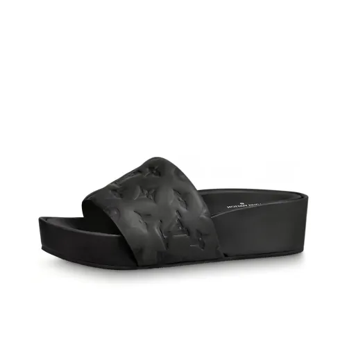 LOUIS VUITTON Jumbo Flatform Слипоны Женские Черный