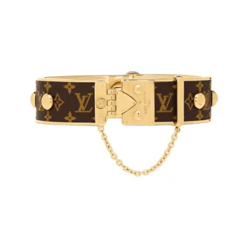 LOUIS VUITTON Металл Холст Браслеты Женские Золото