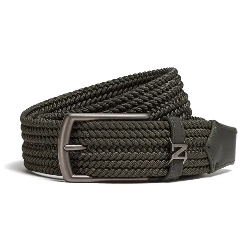 Ermenegildo Zegna Район Вискоза, Хлопок, Лайкра, Телячья кожа, Ремни, Черный, Мужской
