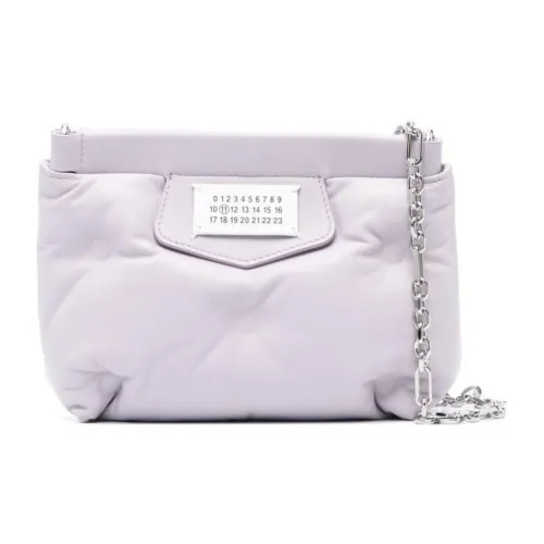 Maison Margiela Glam Slam Телячья кожа с овечьей кожей Сумка через плечо мини женская светло-фиолетовая