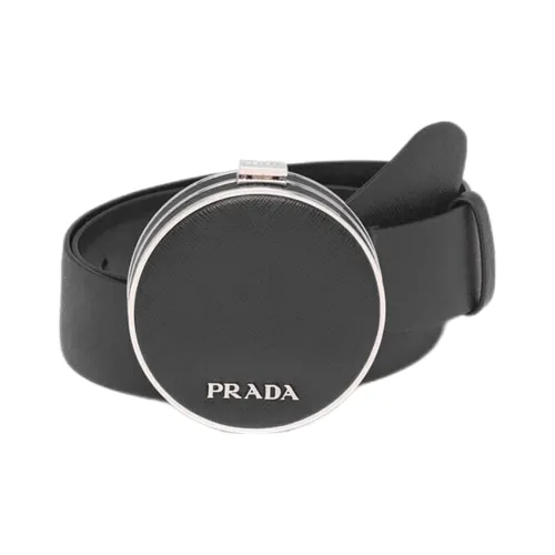 PRADA Кожаные ремни, черные, женские