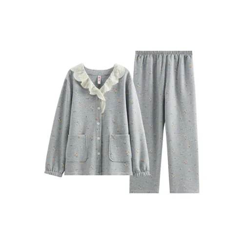 FENTENG Пижамный комплект женский светло-серый
