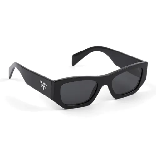 PRADA Переработанный ацетат Нерегулярная форма Солнцезащитные очки Женские Черный