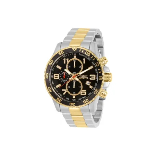 INVICTA Specialty Collection Мужские часы Кварцевый механизм Ремешок из нержавеющей стали 45 мм Черный циферблат