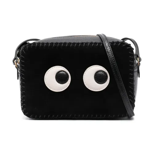 Anya Hindmarch Телячья кожа Сумка через плечо Женская Черная