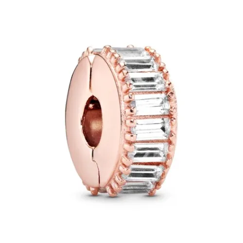 Pandora 14K Розово-золотой Покрытый, Кубический Цирконий Ювелирные аксессуары Розово-золотой Женские