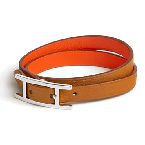 HERMES Кожа Смесь Браслеты Женские Коричневый